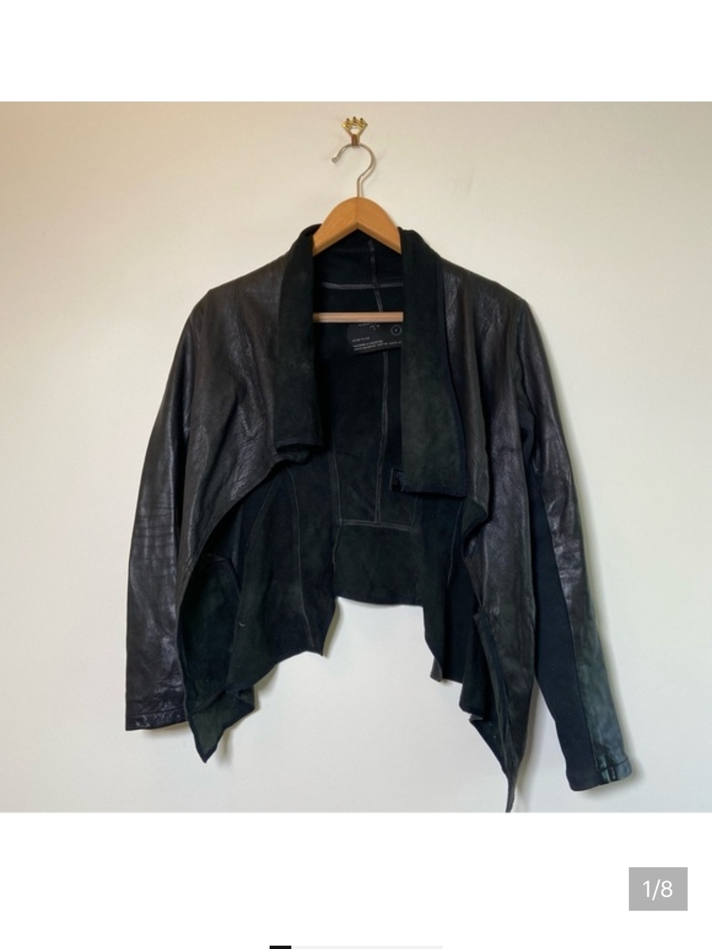 All Saints Datya Waterfall Leather Jacket - Picture 10 of 10